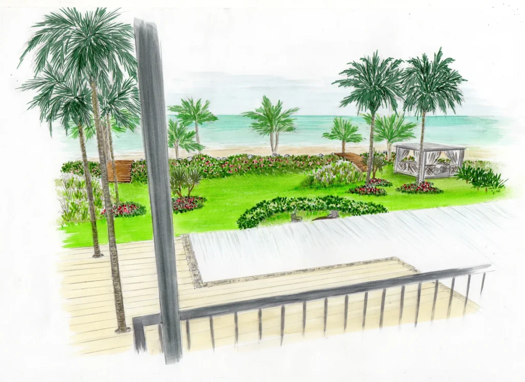 Jardin vu du balcon